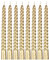 MACOSA VM091081_x2 Spiralkerzen gold metallic 8er Set 20 cm Stabkerzen gedreht Tafelkerzen Twist Spitzkerzen Dekokerzen Tischdekoration Deko Wachskerzen