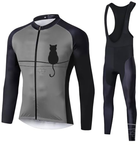 UGLY FROG ZRT03 Winter Manga Larga Transpirable + Culottes Bici 9D Gel Equipos Conjunto Ciclismo Manténgase abrigado en Invierno,Traje de Ropa de Bicicleta de Montaña MTB Ciclista