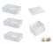 mille idee 3 Contenitori 30x40x10 cassetta bacinella panetti lievitazione impasto per pizza con 1 coperchio 30x40 da pizzeria