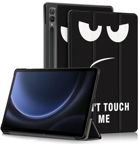 Yiernuo Funda para Samsung Galaxy Tab S9 FE+/Tab S9 FE Plus/Tab S9 Plus 12,4 Pulgadas SM-X610/X616 X810/X816B/X818U Tablet, Delgado y Ligero Carcasa con Soporte Función y Auto-Sueño/Estela,Don't Touch