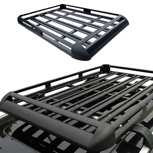 KEAAN Auto DachträGer Dachgepäckträger Korb für BMW Serie 1 Series 1er F20 F21 5-Door / 3-Door 2011-2018 2019 Doppelschicht Dachträger Gepäckträger Aluminium Dach Gepäckkorb,Black-1.3m