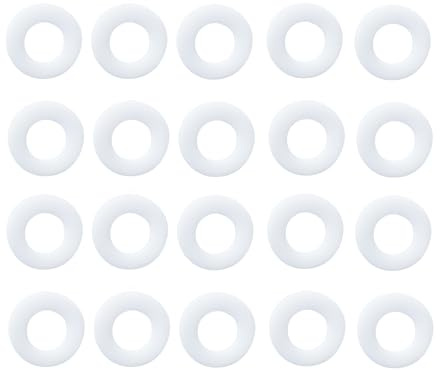 SICOLAS 20 pcs Folding Knife Pivot Pin Flat Teflon Washers,Pocket Knives Pin Bearing Shim, Meson Gasket Replacement Cushion Pad Ring Bearing (B)
