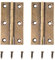 Tycoonest 2Pcs Brass Door Hinges 3 Inch with Screws, Decorative Antique Bronze Vintage Folding Butt Hinges for Doors Windows Cabinets Wooden Boxes