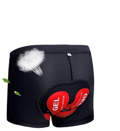 YANHAO Radunterhose Gepolstert Fahrrad Unterhosen 20D Gel-gepolsterte Radhose, stoßfeste Unterwäsche for Rennrad, MTB, Mountainbike, Herren, voll atmungsaktiv, Radfahren