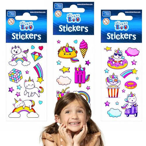Lustige Einhorn-Sticker, Aufkleber für Kinder