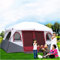 Campingzelt für 8–12 Personen, Familienzelt mit 2 Schlafzimmern, Campingzelte und Unterstände, großes Zelt, Outdoor-Zelte für 12 Personen, unverzichtbar für Festivals/100% wasserdichtes Cam