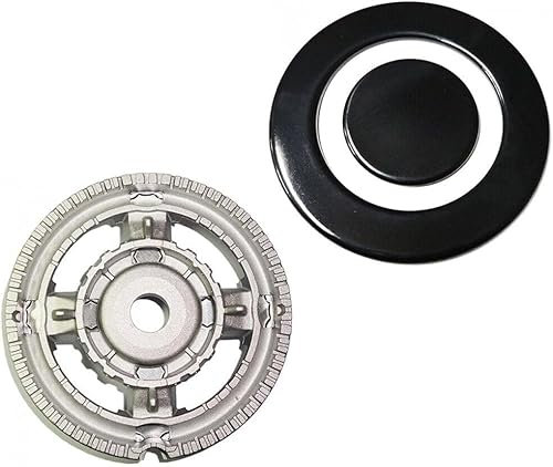 Bruciatore a Tripla Corona e Piattello Smaltato Lucido per Piano Cottura, Ø 130 mm Corona, Ø 131/85 mm Corona Centrale, Ø 63 mm Centrale, Produzione Sabaf