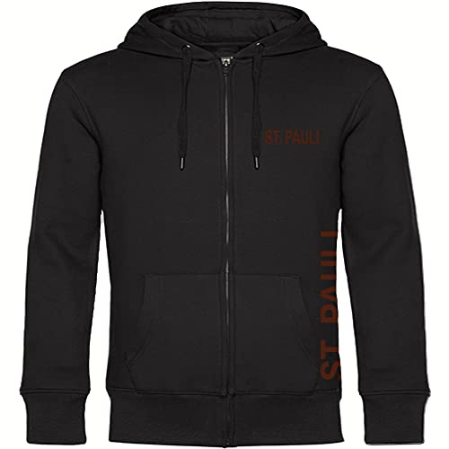 multifanshop Kapuzen Sweatshirt Jacke - St. Pauli - Brust & Seite
