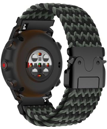 Weich Nylon Armband für Polar Vantage V3 Ersatzarmband, Verstellbarer Metallschnalle Elastisch Geflochtene Atmungsaktiv Uhrenarmband Kompatibel mit Polar Vantage V3 Armband für Herren Damen (12,22mm)