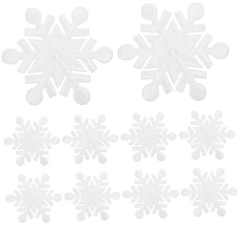 STOBOK 20 Stück Schneeflocken-weihnachtsflicken Zum Aufbügeln/aufnähen Dekorative Applikationen Zum Tragen