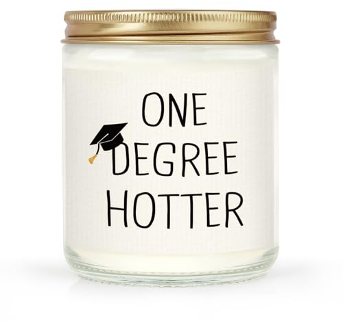 GoMelley Bachelor Geschenk, One Degree Hotter Duftkerzen, Lavendel | Master Abschluss Geschenk, Geschenke für bestandene Prüfung, Geschenk Doktortitel(7oz)