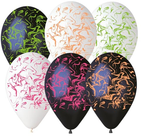 6 Luftballons Funky Neon 28-30 cm/12 inch