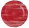 Lot de 6 assiettes plates en porcelaine, bord festonné, rouge, Versilia