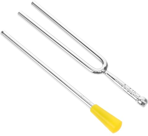 Milisten Standard 440hz Tuning Fork Set with Striker for Violin and Guitar, Portable Metal Music Tuning Tool, for Practice and Music Teaching