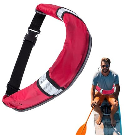 Peufcmi Cintura Gonfiabile Manuale | Salvagente Regolabile,Dispositivi Sicurezza Marina per Nuoto Paddle Kayak Pesca Spiaggia Piscina Fiume Attività Acquatiche