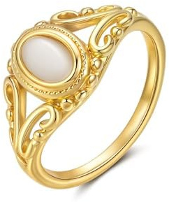 Joo&Rind Ring Gold Damen Edelstahl Ringe Gold Wasserfest Goldener Ring 18k Vergoldete Ringe für Frauen