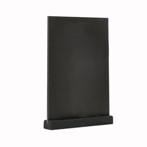 Pack of 4 Deflecto Double-Sided Table Chalkboard Sign, Freestanding Mini Display for Cafés, Weddings, Parties, Menus, Event Labels, Tabletop Message Board for Home or Business - Black A5