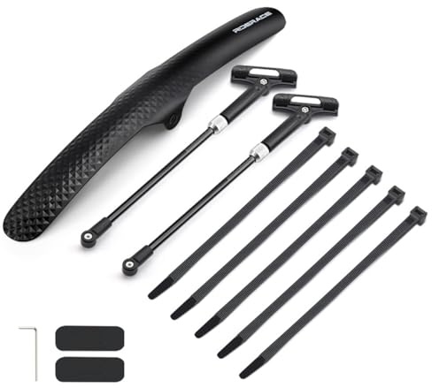 HOUSON Schnellwechsel Schutzblech für Rennrad & Citybike - Leichtes 2-teiliges Bike Mudguard Set aus PP & Alu (168g)