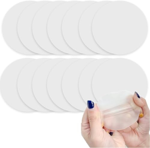 HomeVortex 20 Stück Vinyl Aufblasbare Flicken Reparaturset 7,5 x 7,5 cm wasserdichte Aufkleber für Schwimmbad Ring Luftbett Zelt für TPU Boot Regenmantel Outdoor Ausrüstung Befestigungen (rund)