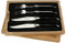 Laguiole en Aubrac - 2 Steakmesser und 2 Gabeln im Set - Griff Ebenholz - Original Frankreich mit Zertifikat