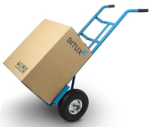 BITUXX Sackkarre Transportkarre Stapelkarre Handkarre Sackrodel Karre Transport bis 200Kg mit Luftbereifung