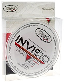 YORK Invisio Angelschnur 150m Spule 0,14mm-0,40mm Monofile Schnur Fluorocarbon beschichtet (0,02€/m) (0,22mm/11,5kg)