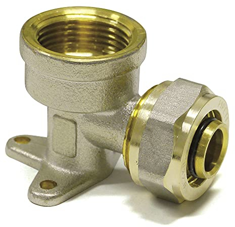 H2O-Flex® 20er Schraubfitting - 1/2 IG Wandwinkel 20 x 2,0mm Klemmringverschraubung für Aluverbundrohr und Mehrschichtverbundrohr DVGW