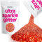 Hemway Ultra Sparkle Glitter - Red Holographic | Fine Metallic Flakes for Resin & Epoxy Crafts | Supplies for Tumblers, Festival, Hair, Face, Body, Eye & Nail Art Decoration | 100 g