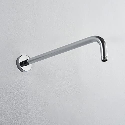 JOHO Brazo de ducha fija de fácil cuidado fabricada en acero inoxidable 304 con antical brazo de ducha redonda columna ducha empotrada 40CM