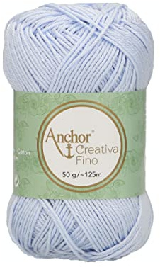 Anchor 4620004-00157 Crochet Yarn, 100% Cotton, 157, Thickness 4, 125 m, 53 g