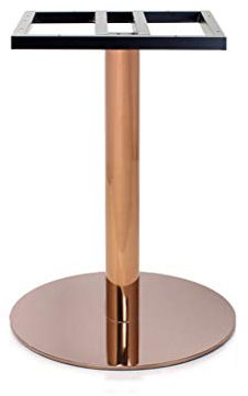 Acier Inoxydable Pieds de Table,Métal Pattes de Meubles Pieds de Table Basse,pour Les Cafés,Restaurants Occidentaux,Dessert Shop,Fer Forgé Support,avec Des Vis (500mm*720mm,Rose gold)