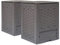 vidaXL 2 x Garden Composters Composting Bin Compost Bin Fertilizer Container Outdoor Plastic Rattan 600 L Brown