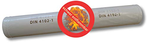 Schwer entflammbare B1 Folie - 4x 25 m 200 µ - 100 m² pro Großrolle - [DIN 4102] - weiße Dampfsperrfolie - verschiedene Abmessungen und Stärken (4x25m / 200µ)