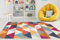 Carpeto Rugs Teppich Wohnzimmer Kurzflor Grau Modern Geometrisch Rauten Muster - Niedrigflor Teppich für Wohnzimmer Jugenzimmer Kinderzimmer/Öko-Tex Pastell Bunt 160 x 220 cm