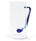 Caraffa MOBY DICK Caraffa in vetro borosilicato con decoro “Balena - Moby dick” in vetro colorato all’interno. Capacità: 1L. Misure: 15,5x10x20 cm.