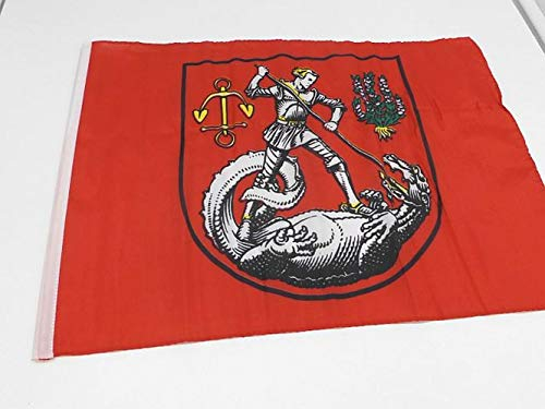 Flagge Heide Holstein Stockflagge 30 x 45 cm Fahne mit Hohlsaum Stockfahne Stadtfahne