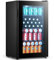 COMFEE' RCZ96BG1(E) Under Counter Beer & Drinks Fridge - 93L Capacity, Holds up to 115 Cans, Premium Temperature Performance (2℃ to 15℃), Full Length Low-E Glass & LED Lights, Low Noise