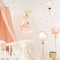 WandSticker4U®- Aquarell Wandsticker Babyzimmer FLAMINGO I Wandbilder: 86x100 cm I romantisch Baby Wandtattoo Mädchen rosa Luftballons Punkte Dots I Wand Deko Kinder-zimmer Junge Aufkleber