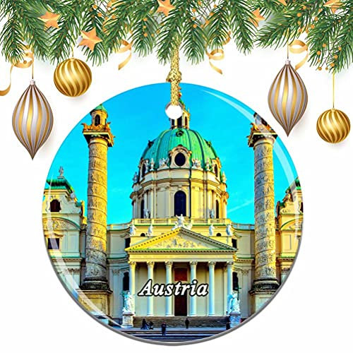 Österreich Wien St. Karlskirche Weihnachten Weihnachtsbaum Ornament Dekoration Hochzeit hängende Anhänger Dekor City Travel Souvenir Collection