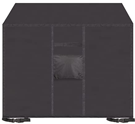 Redfire Abdeckung Gartenmöbel 135x135x75cm,Verstellbarer Kordelzug Gartentischabdeckung Möbelsets Kälteschutz wasserdichte Möbelabdeckung 420D Oxford für Terrasse,Schwarz