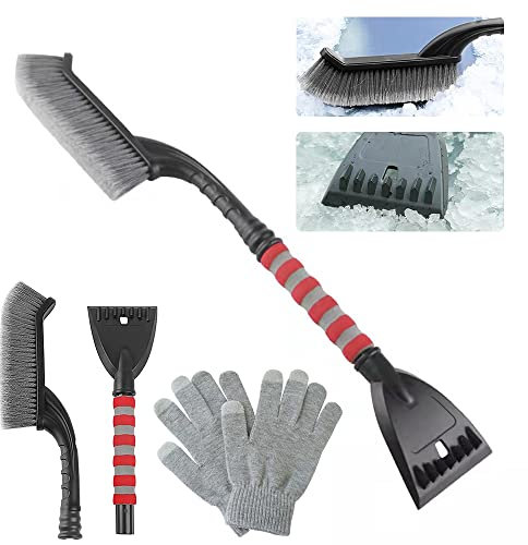 MEISHANG Auto Eiskratzer Set,Schneebesen Eiskratzer Automatische Eisschaber,Auto Eiskratzer mit Gummi,Eisbesen Eisschaber Schneebürste,Auto Eiskratzer,Abnehmbar Schnee Pinsel