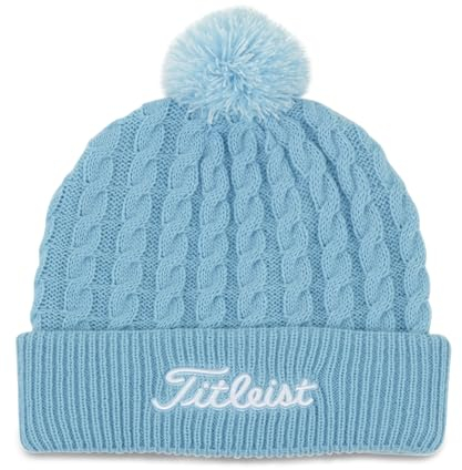 Titleist Unisex Knit Pom Kabel Baskenmütze, Sky/weiß, One Size