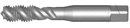 Dormer E621M8 Serie E621 HSS 40° Spiralnuten-Maschinengewindebohrer für Helicoil-Einsatz, helle Oberfläche, M8 x 1,25 x 80 mm