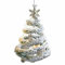Loberon Weihnachtsbaum Vieux Fort, mit Kunstschnee, spiralförmige Optik, zum Aufhängen, Festliche Deko-Tanne, Kunstnadel-Baum, Weihnachtsdeko, Weihnachten, PVC, Eisen, Baumwolle, grün