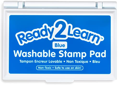 READY 2 LEARN Washable Stamp Pad, Blue, Non-Toxic, Fade Resistant | Decorate Scrapbooks, Posters and Cards