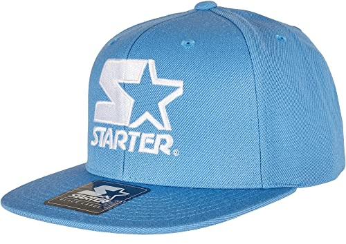 STARTER BLACK LABEL Cappello da Baseball con Visiera Piatta, Cappello Stile Hip Hop, Regolabile, Cappello Nero, Rosso e altri Colori Disponibili
