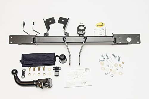 AUTO-HAK Gancio di traino completo estraibile orizzontale compatibile con Fiat Panda 4x4 09.2004-09.2012 + universale kit elettrico 13 poli