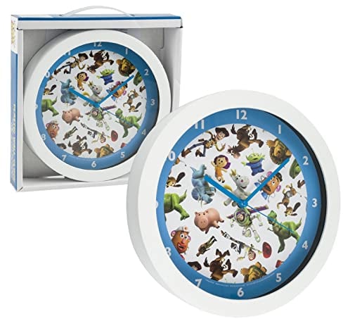 Disney Toy Story Allover Wall Clock Office Home Wall Decor 9.5 Inches