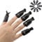 MOQUN 10 Stück Kunststoff Acryl Nail Art Soak Off Cap Clip UV Gel Nagellackentferner Wrap Tool (Schwarz)
