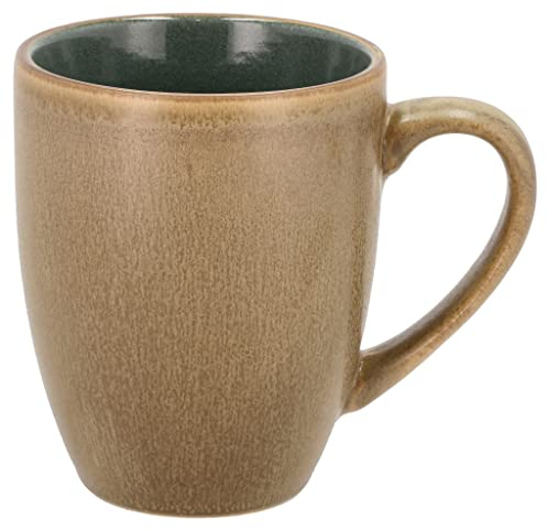 BITZ Becher mit Henkel, Kaffeebecher aus Steinzeug, 30 cl, Wood/Forest